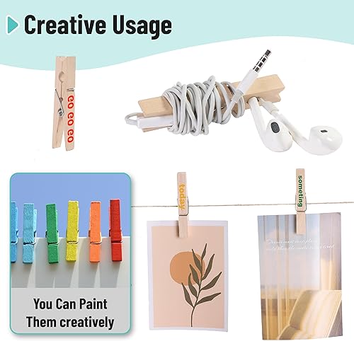 Miniatura 6 de Mr. Pen - Alfileres de madera, madera natural grande, paquete de 50, 2.9 pulgadas, resistentes a la corrosión para el aula, manualidades