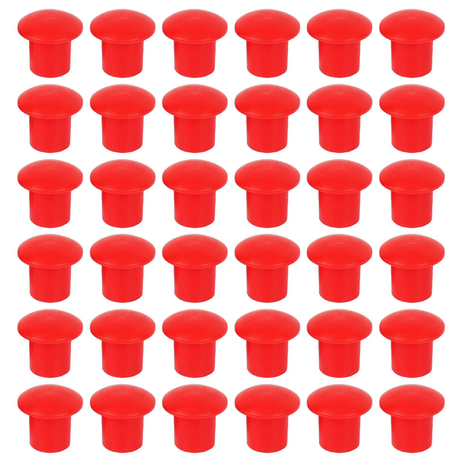 HOMSFOU Tapas de Seguridad de Plástico Rojo Set de 60 Unidades Protección Visible y Fácil de Usar en Obras de Construcción 60 para Varillas de Refuerzo