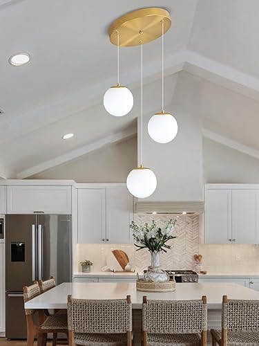 Miniatura 194 de Escalera LED de 10 luces LED moderna con globo de cristal, lámpara colgante grande para techos altos, accesorios de iluminación de entrada, villas y