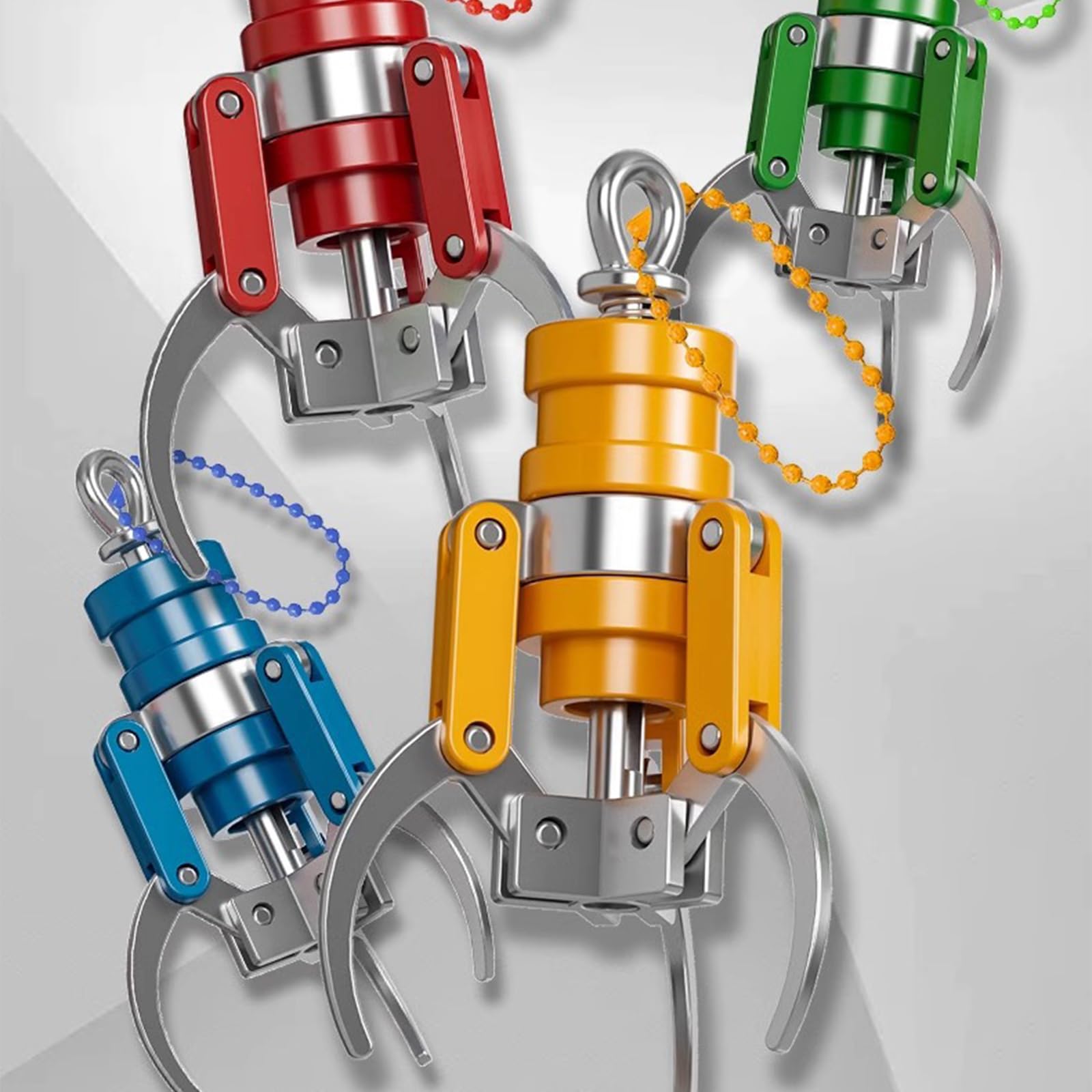 Nawwgy Doll Machine Grab Clip Claw Keychain with Strong Grip ABS Keyring for Fun Portable Keychain Bag Pendant Accessories Clip Keychain