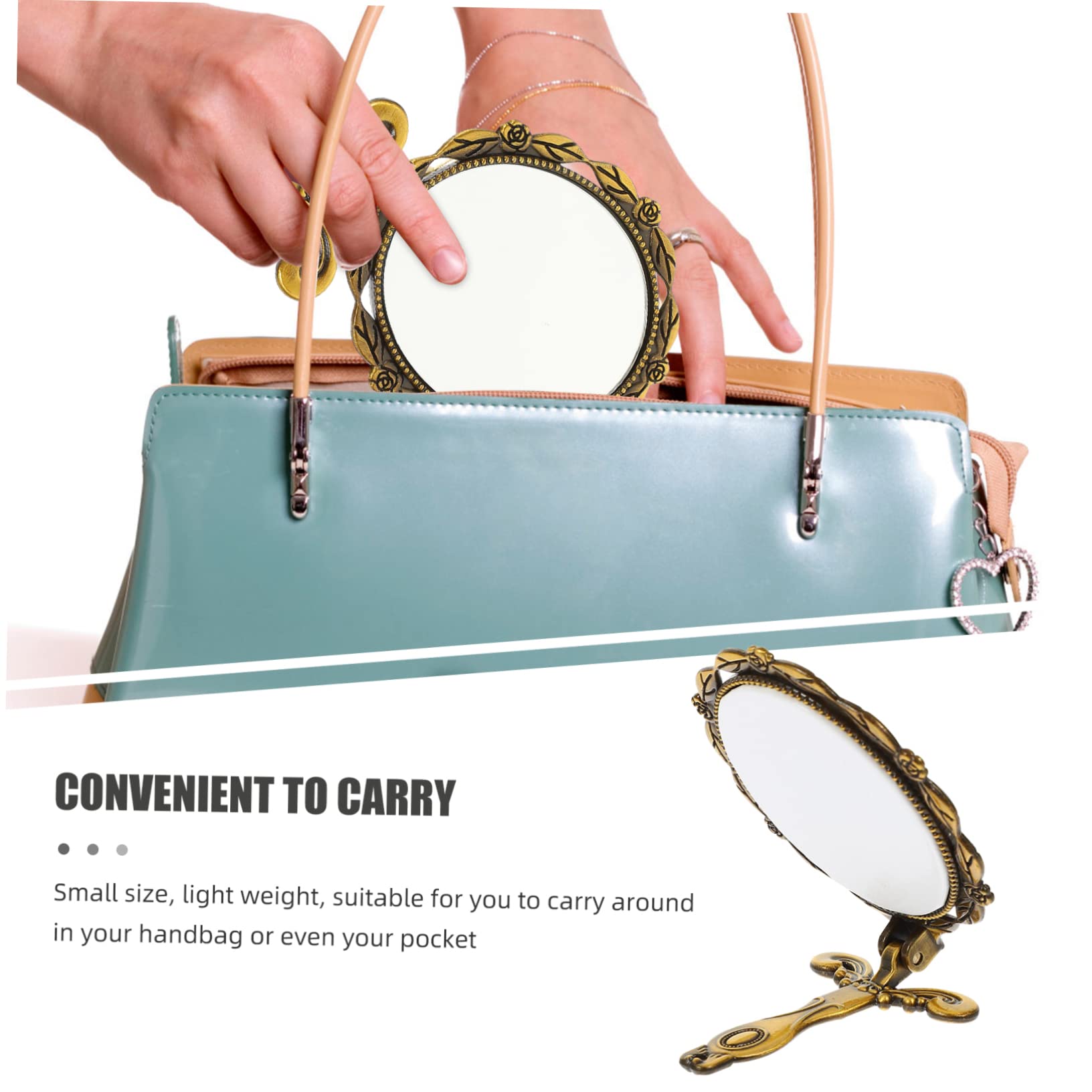 Housoutil 4pezzi Specchietto Da Trucco Portatile e Specchio Cosmetico Maneggevole Con Design Elegante e Alta Definizione Per Uso Quotidiano e Regali Per Donne Di Tutte Le Età