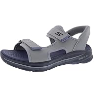 Skechers Mens Slip-Ins Go Walk 8 Ken II Sandal | Hands Free Slip-Ins, Contoured Goga Mat Footbed, Ultra Go Cushioning, Dual-Density Outsole