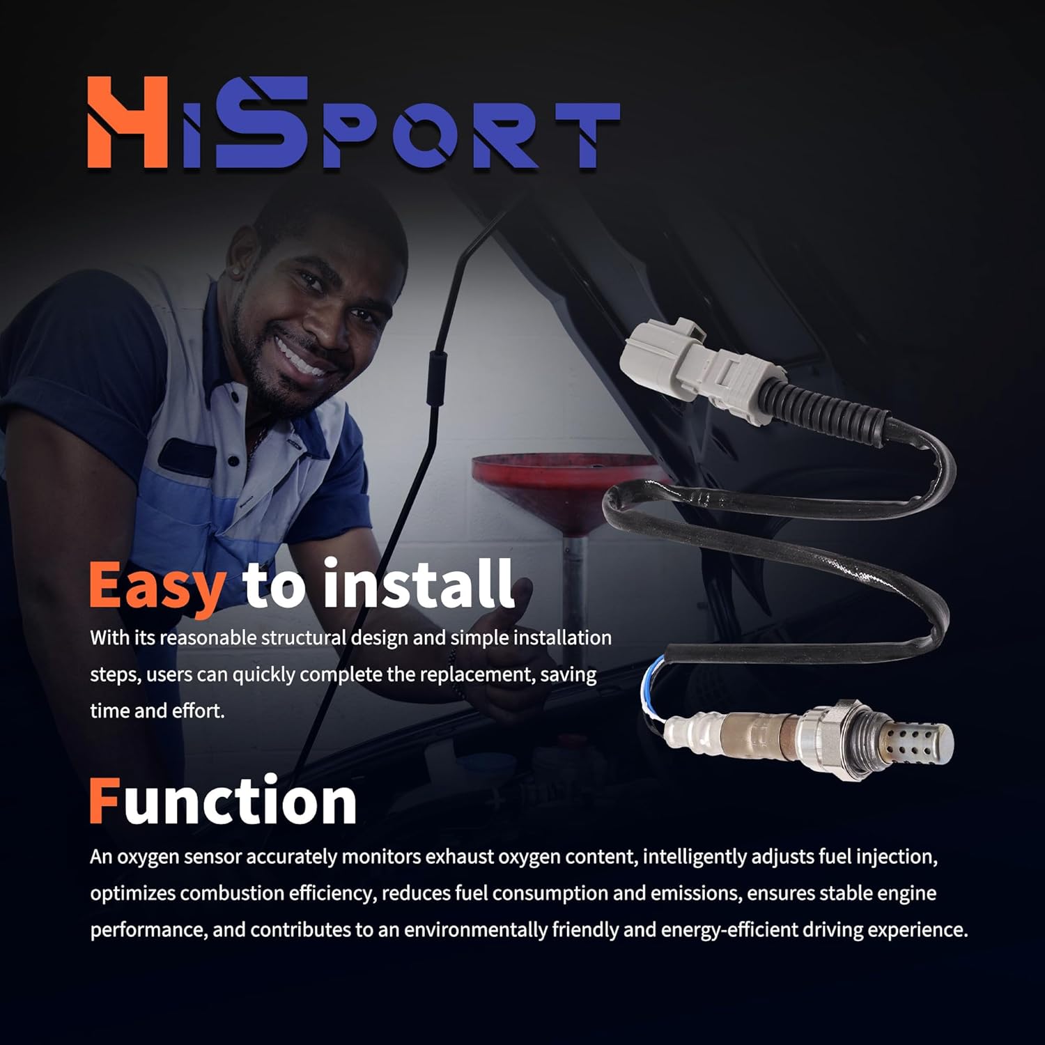 HiSport 250-24870 Heated O2 Oxygen Sensor Compatible with Lexus CT200h 2011, 2012, 2013, 2014, 2015, 2016, 2017 RX350 2014-2015 RX450h, Toyota Highlander Prius 2010-2015 V Plug-in C 2012-2019 Sienna