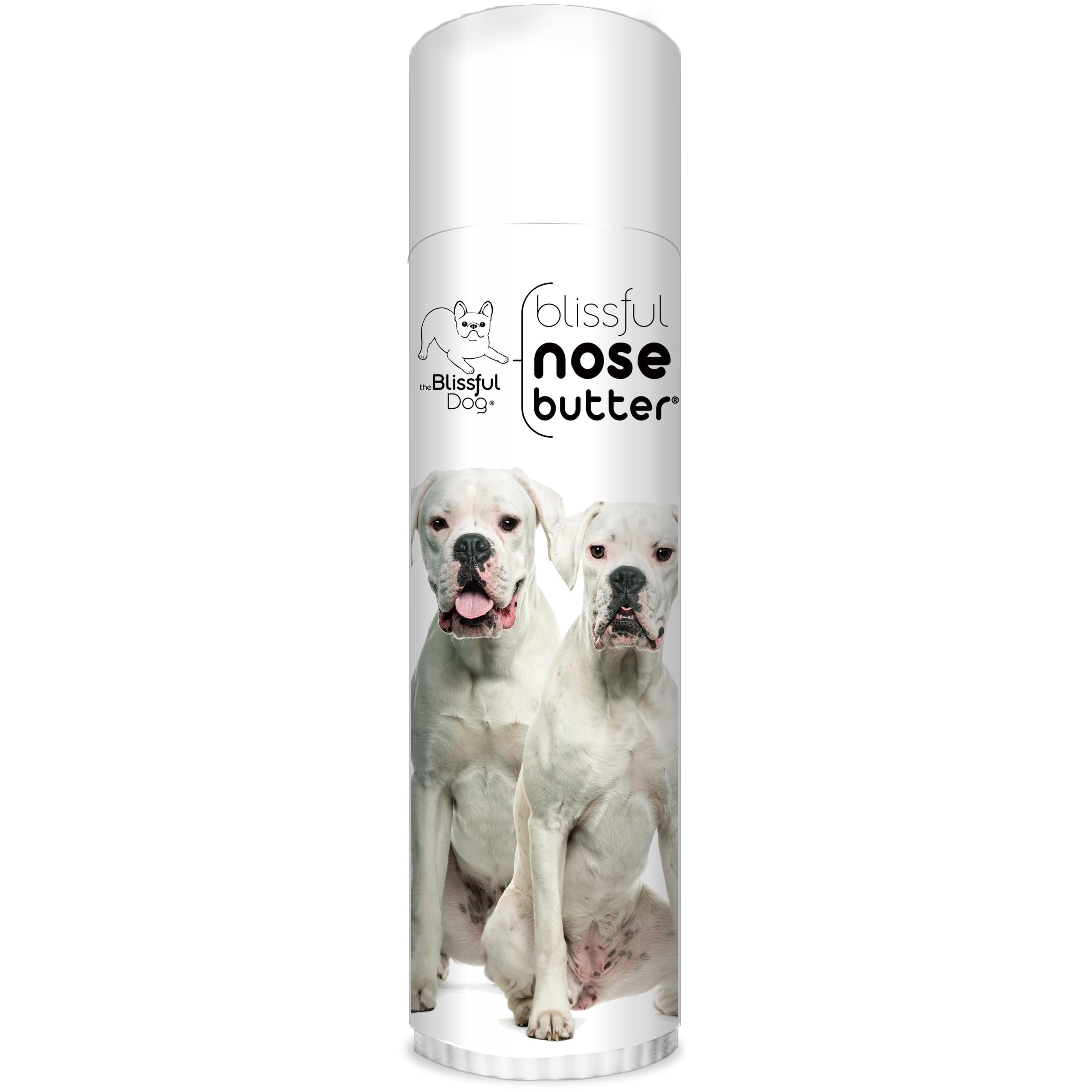 The Blissful Dog White Boxer Nose Butter for Dry, Cracked Skin, Lick-Safe Dog Nose Balm with Moisturizing Shea Butter, Almond, Olive, and Essential Oils, Pet Supplies, Uncented, 0.50 oz.