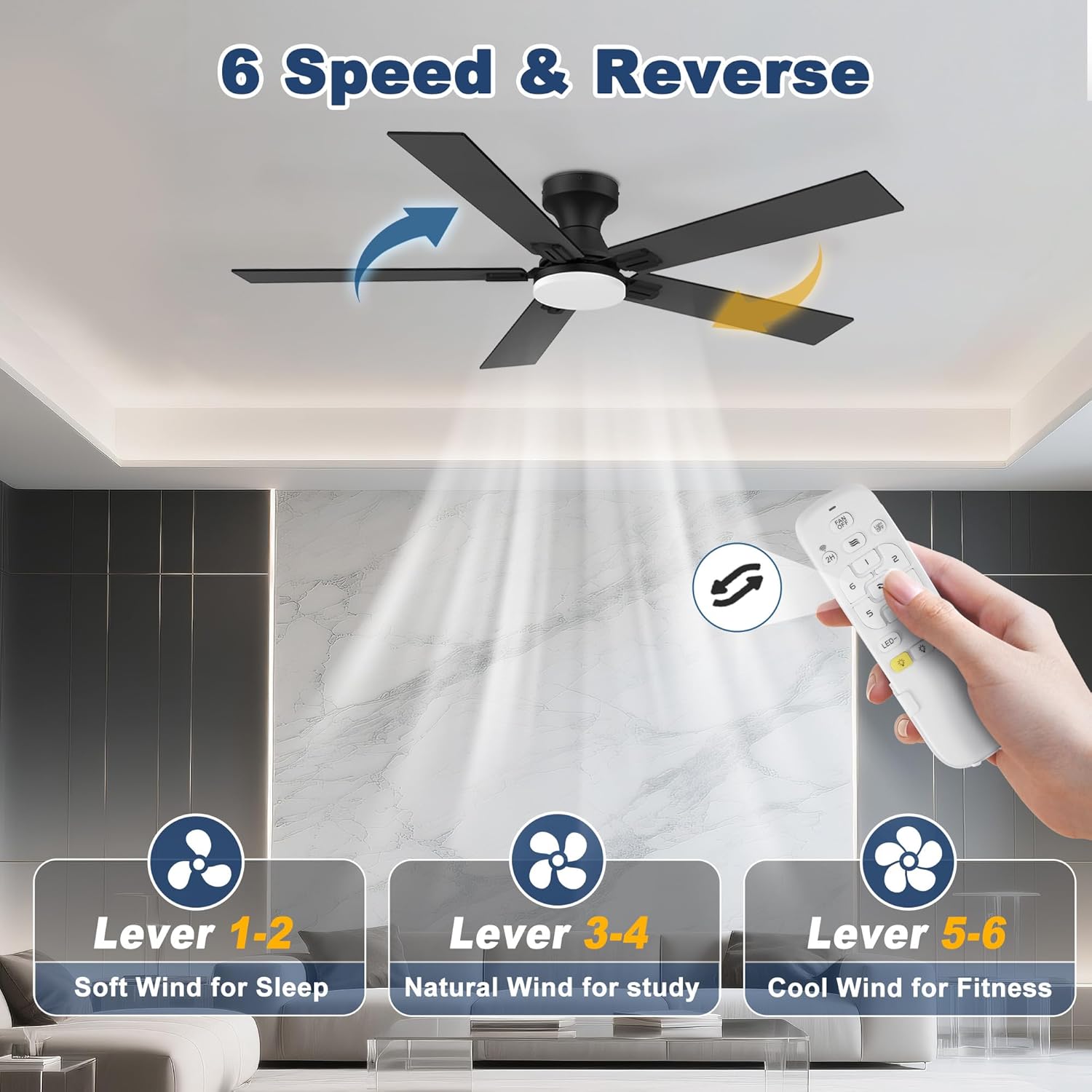 cumilo 52 inch Smart Low Profile Ceiling Fan with Lights Remote,Control via Alexa APP WIFI,Quite DC Motor,Dimmable LED,Flush Mount Outdoor Indoor Ceiling Fans for Bedroom Patio Porch,Black&Walnut 7 71lasbDPDbL. AC SL1500