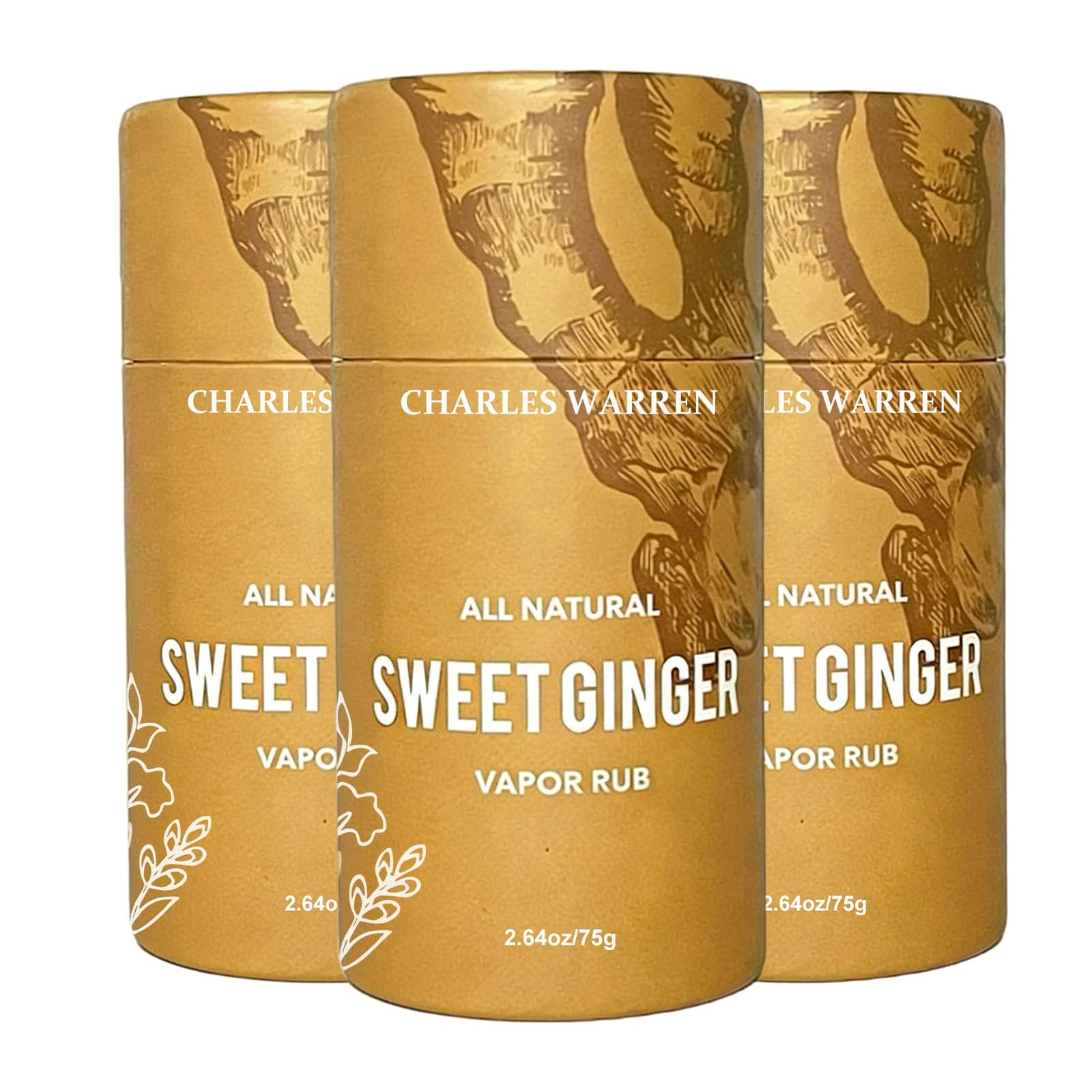 Sweet Ginger Vapor Rub Stick All-Natural Herbal Balm Multipurpose Vapor Rub for Hands Knee Neck Back Massage (1 pc) — view 8