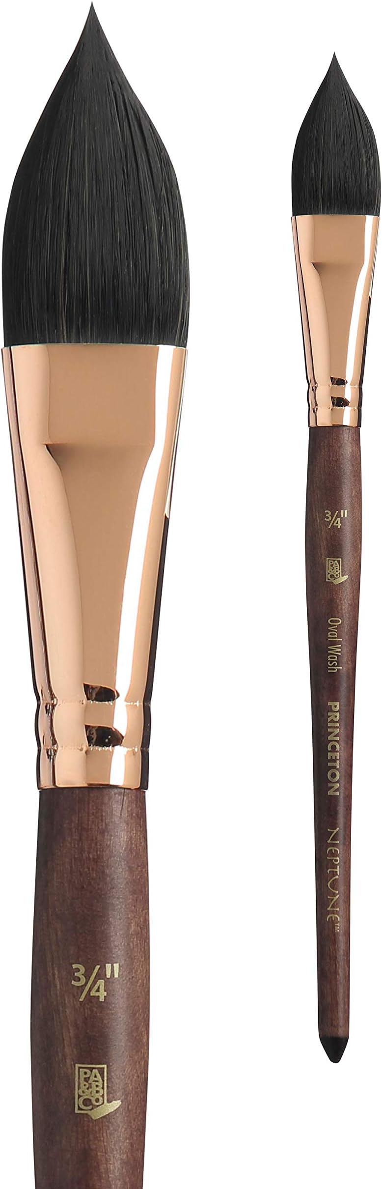 Neptune Synthetic Squirrel Brushes - Oval Washes - 3/4"