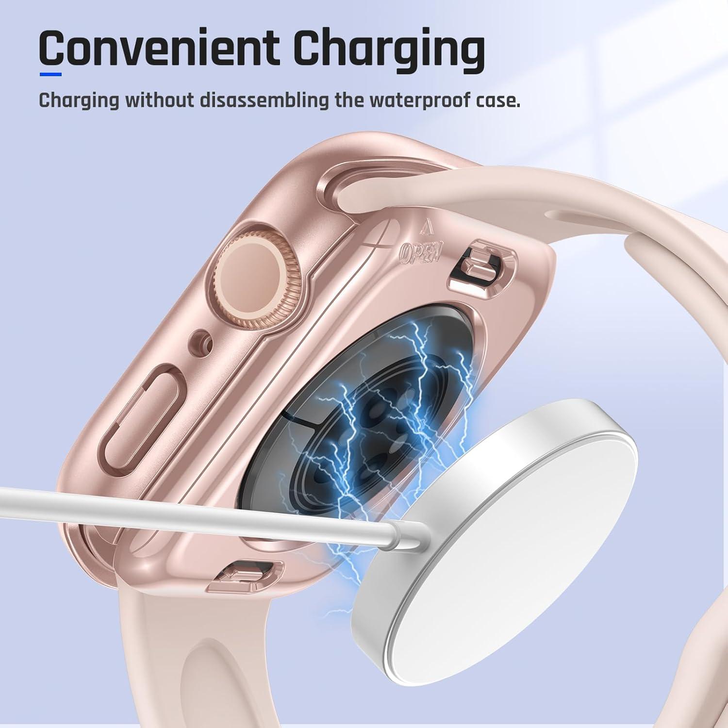 Goton 2 in 1 Waterproof Case Compatible for Apple Watch Series 11/10 Screen Protector 42mm, 360 Protective Glass Face Cover Hard PC Bumper + Back Frame for iWatch Accessories 42 mm - Image 7