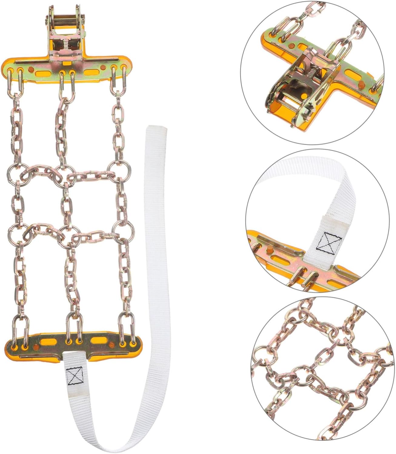IMIKEYA Automobile Snow Chains for Emergency Situations Easy to Install -skid Tire Chains for Cars Trucks Suvs Design for and Mud