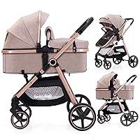 Vista 11 de Cochecito de bebé 2 en 1 – Cochecito plegable para recién nacidos con asiento reversible – Cochecitos para niños pequeños de 0 a 36 meses
