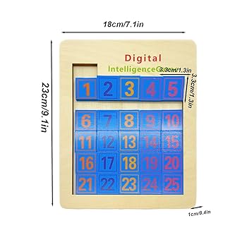 ★てる　パズル2個 Amazon | Hopweik 数字パズル、子供向けスライドパズル - 25 個