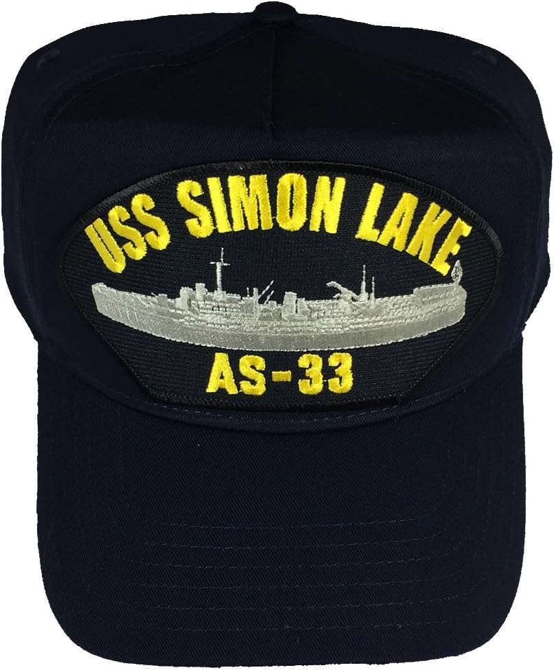 USS Simon Lake AS-33 HAT - Navy Blue - Veteran Owned Business