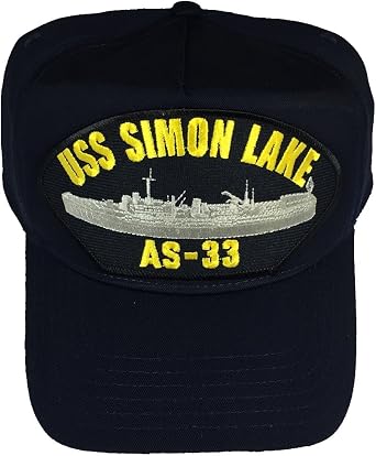 USS Simon Lake AS-33 HAT - Navy Blue - Veteran Owned Business