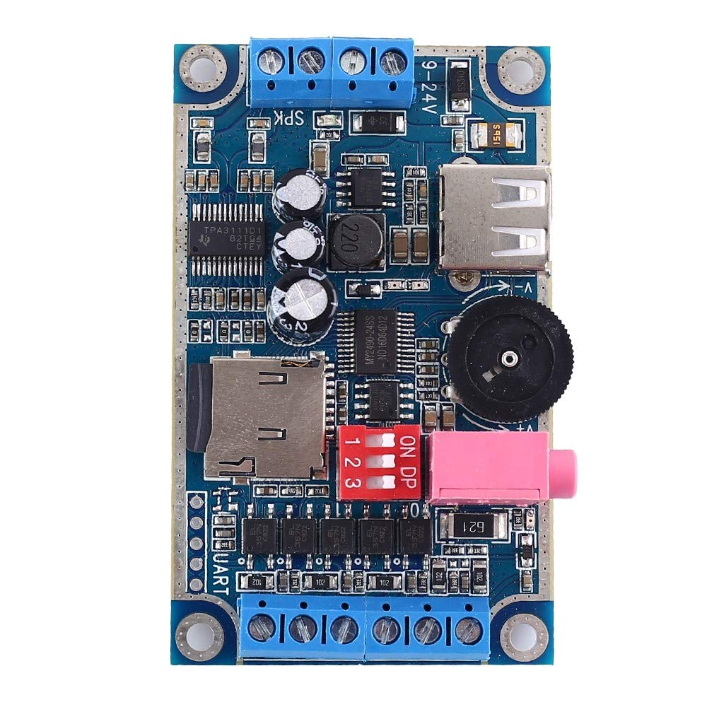 Modulo Audio WAV MP3 Music Voice Player Scheda Programmabile 10W DC 12V-24V Supporto TF Card U-Disk