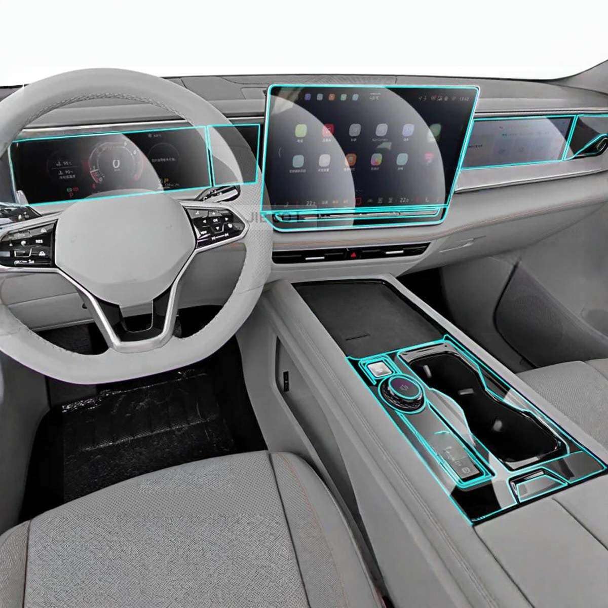 Car Interior Center Console Media Dashboard Navigation TPU Protector Film Anti-Scratch, for Volkswagen Teramont 2025
