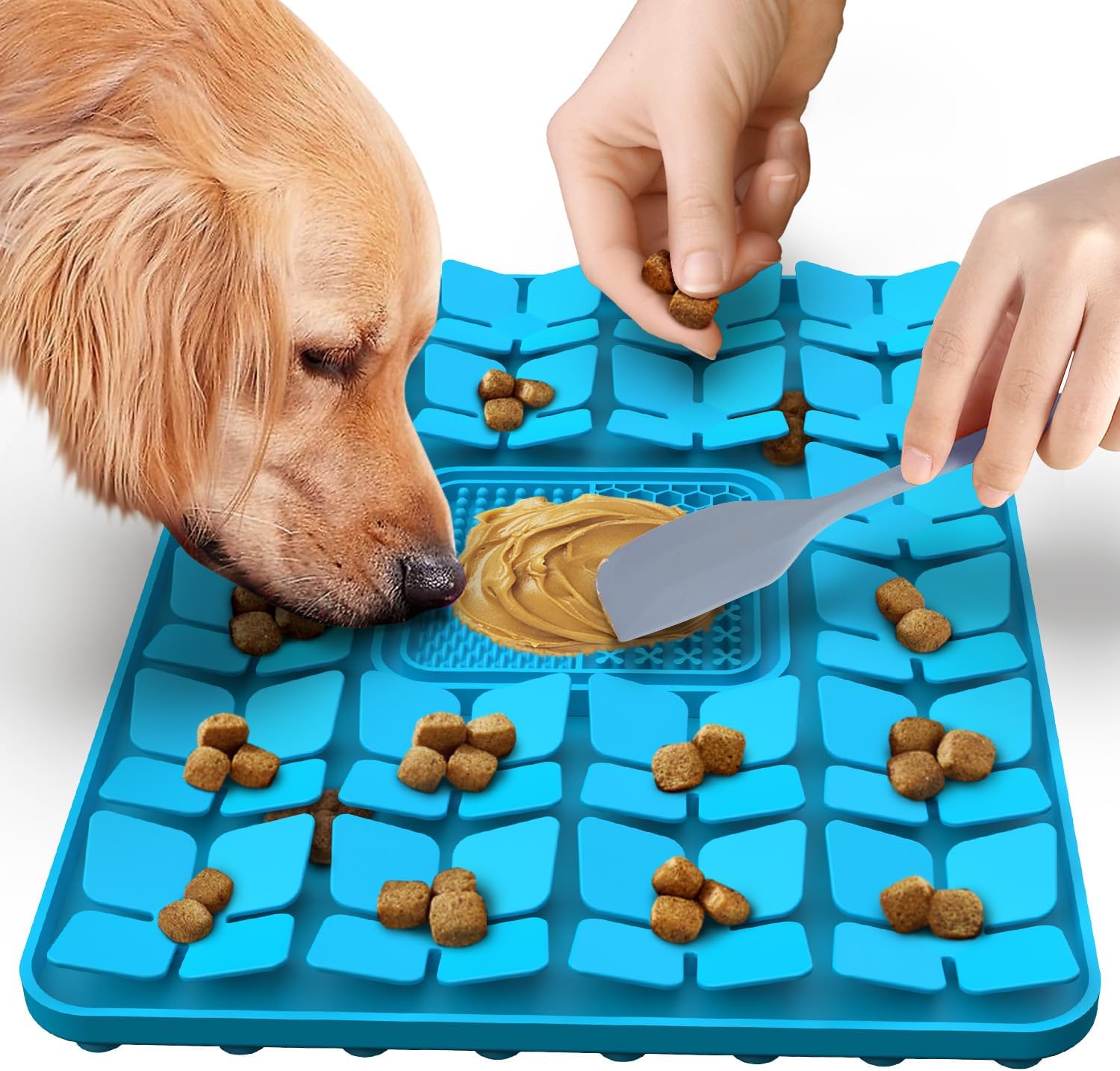 Xinzs Snuffle Mat for Dogs, Silicone PDA Free 2 in 1 Dog Lick Mat, 17