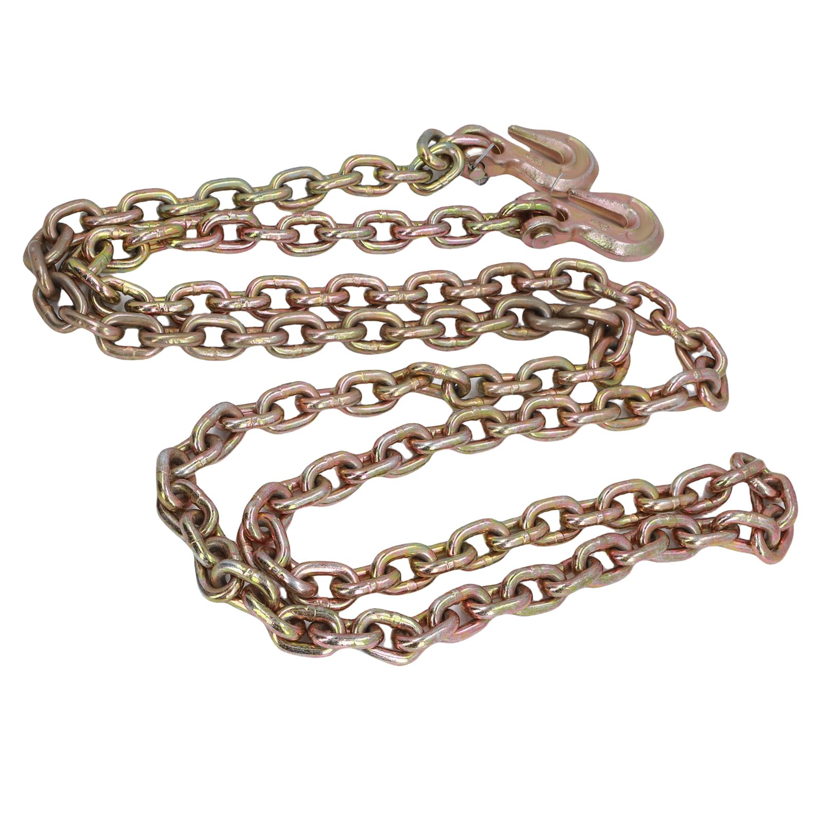 Generic Catena di Traino G70 da 5/16", Catena di Sicurezza per Rimorchio in Acciaio Mn con Doppi Ganci di Presa, capacità di 10 Piedi 4400 Libbre per Costruzioni di Fabbriche di Trasporto di