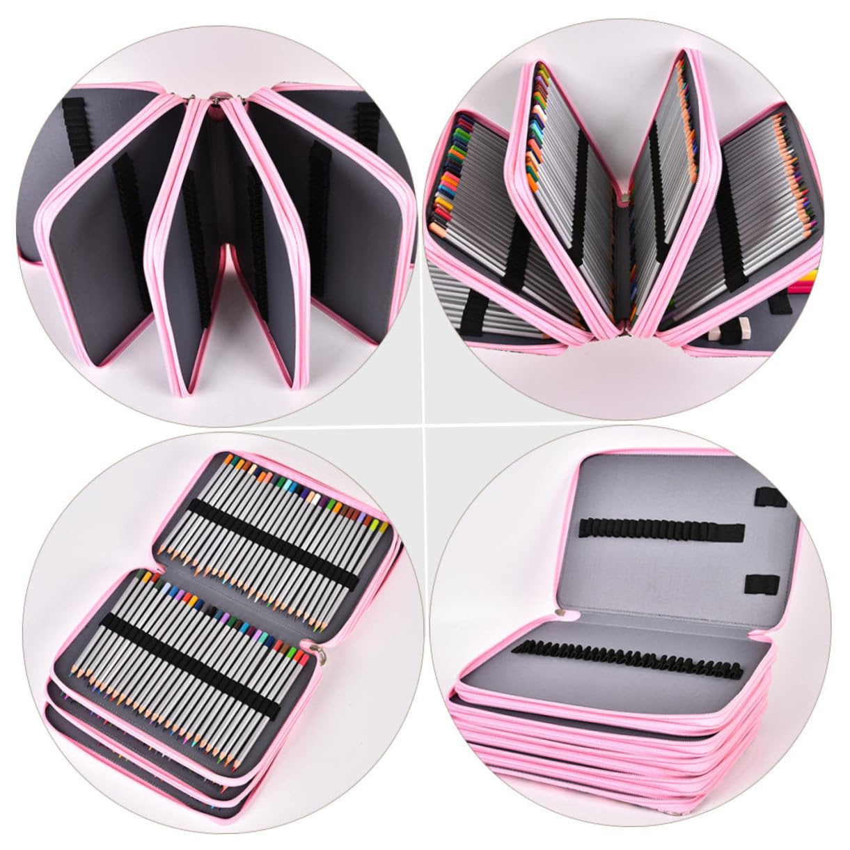 Artibetter Astuccio Portapenne Organizer Per Penne Scomparti Materiale Custodia Per Cancelleria Design Ad Capacità Facile Da Aprire e Chiudere