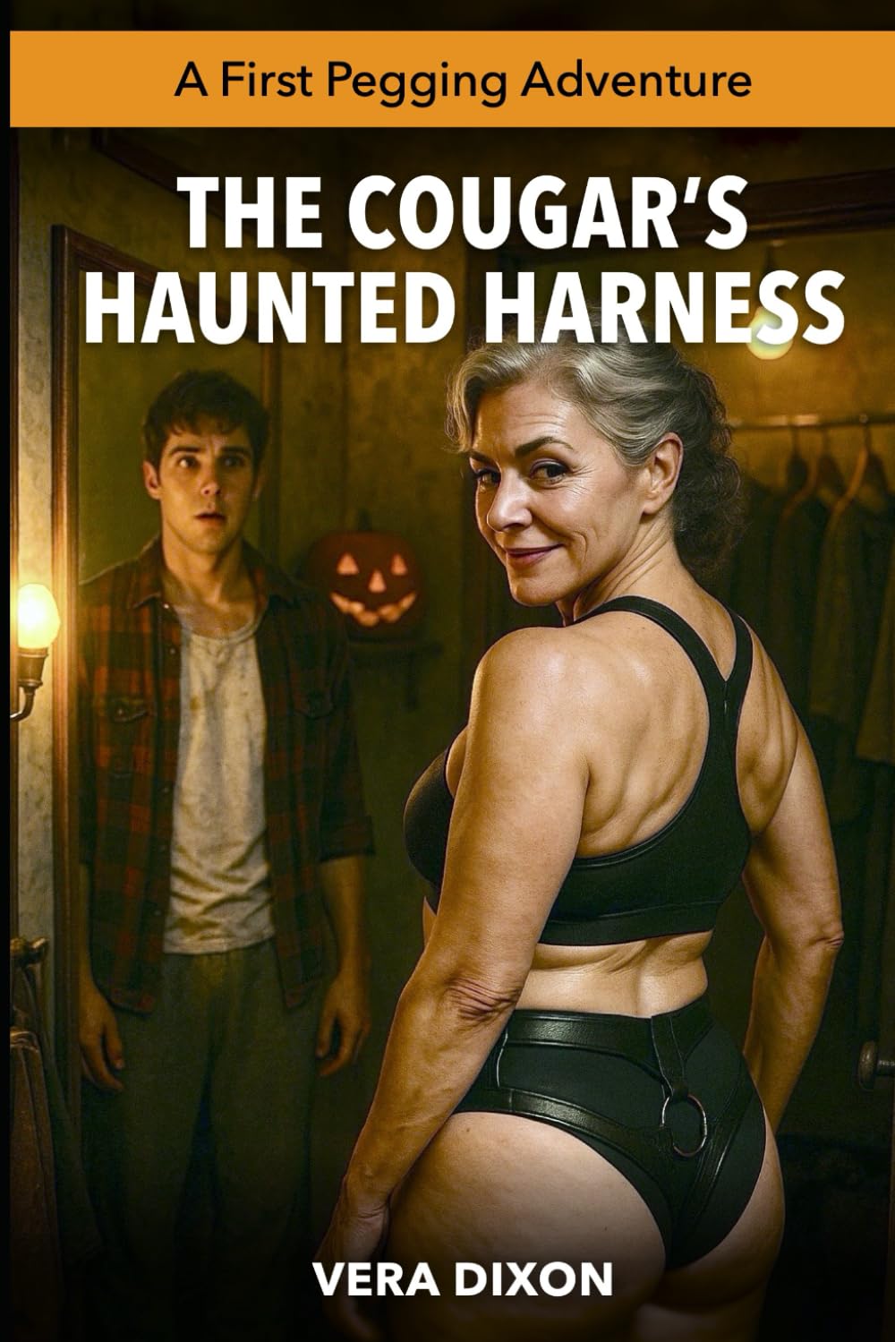 The Cougar’s Haunted Harness: A Spellbinding Halloween Encounter Between a Younger Man, an Older Woman, and a Haunted Harness (First Pegging Adventures)