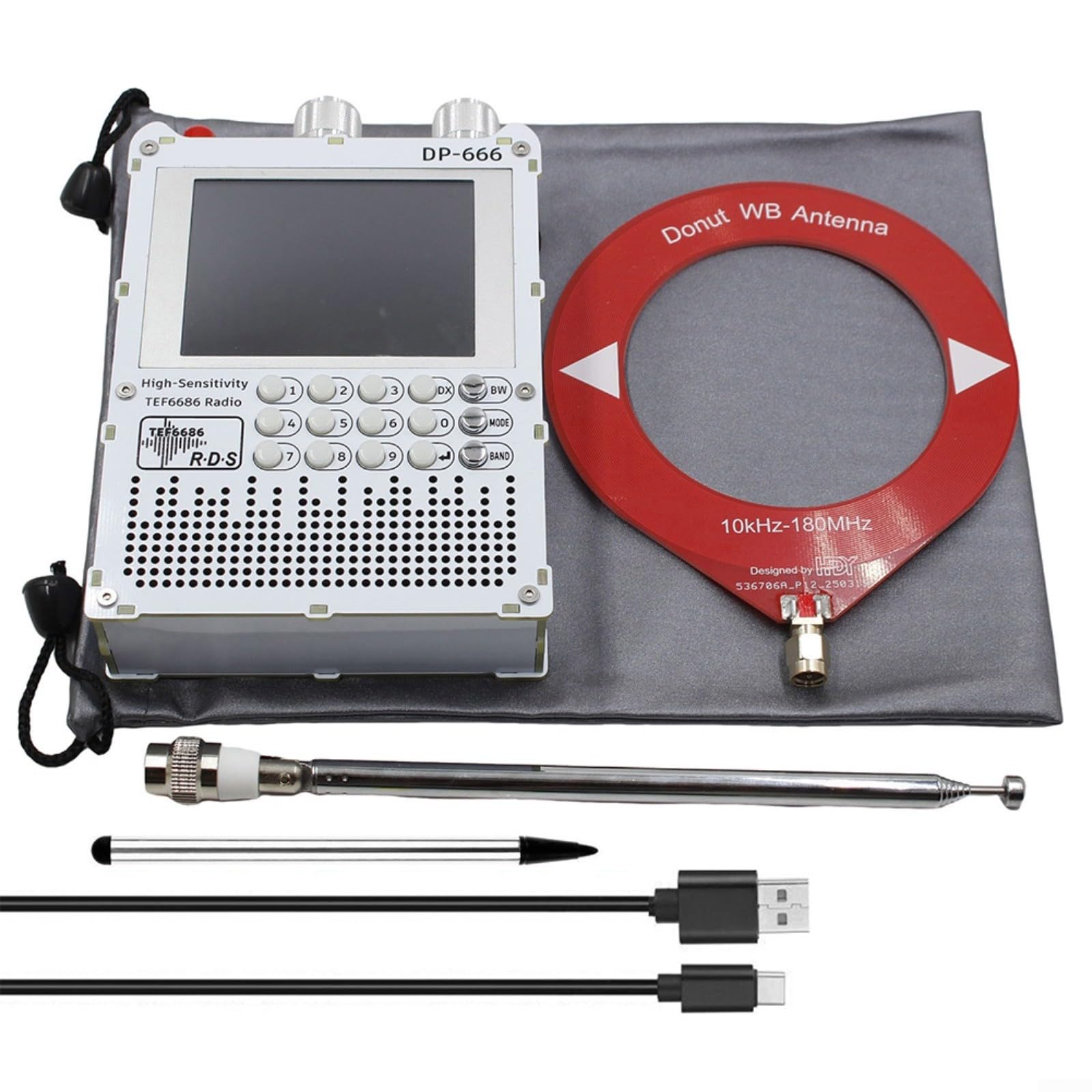DP-666 TEF6686 Hochempfindliches Radio Vollband-FM-AM-FM-Kurzwellenradio(White1)