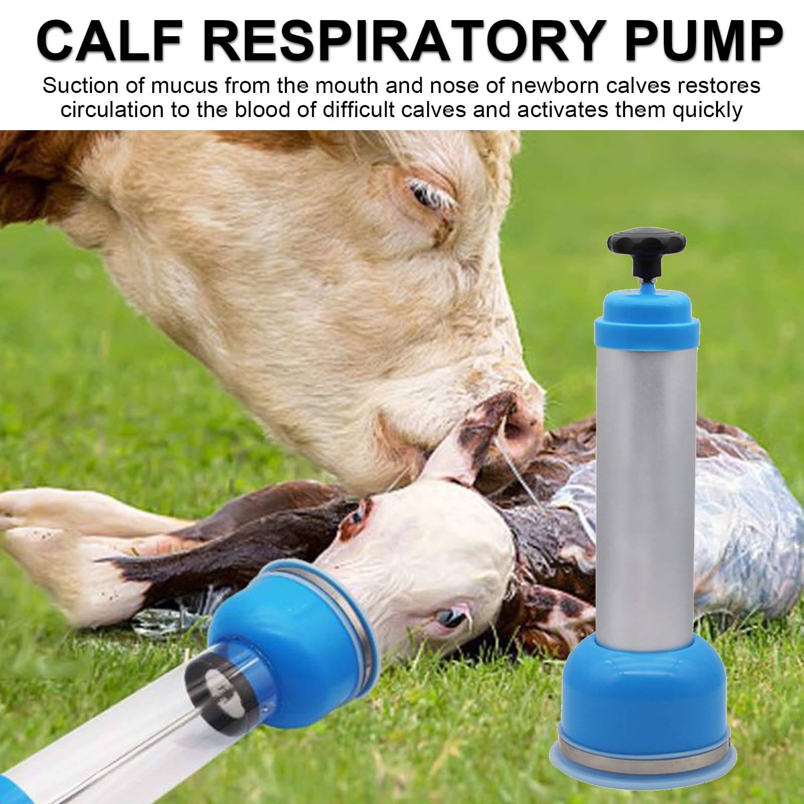 QWQJ Calf Respirator Quick Amniotic Fluid Extractor for Farm Veterinary Use Multipurpose Calf Aspirator and Breathing Aid