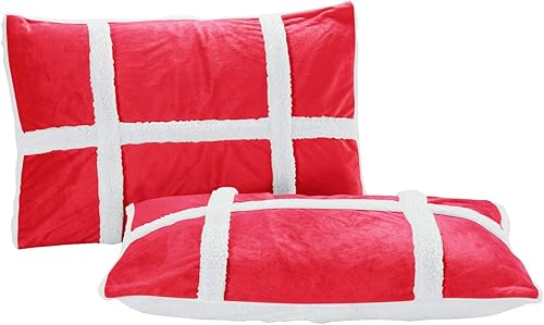 Miniatura 4 de Elegant Comfort Micromink - Juego de edredón de sherpa con forro a rayas, juego de edredón reversible de 3 piezas de microgamuza alternativa al