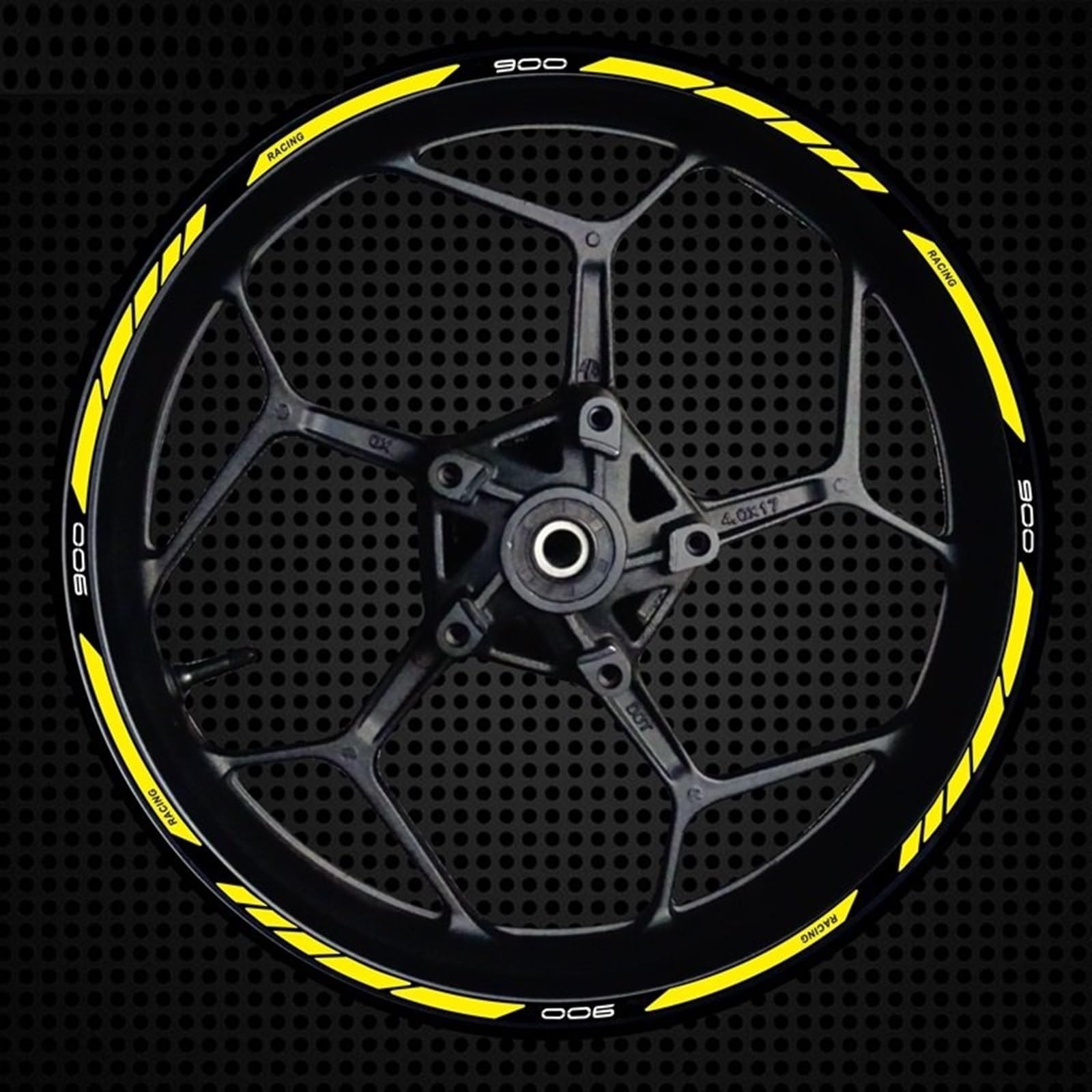 Motorcycle Wheel Sticker Inner Rim Reflective Protection Decal Decorative Film for Kawasaki Z900 Decorative(Color17)