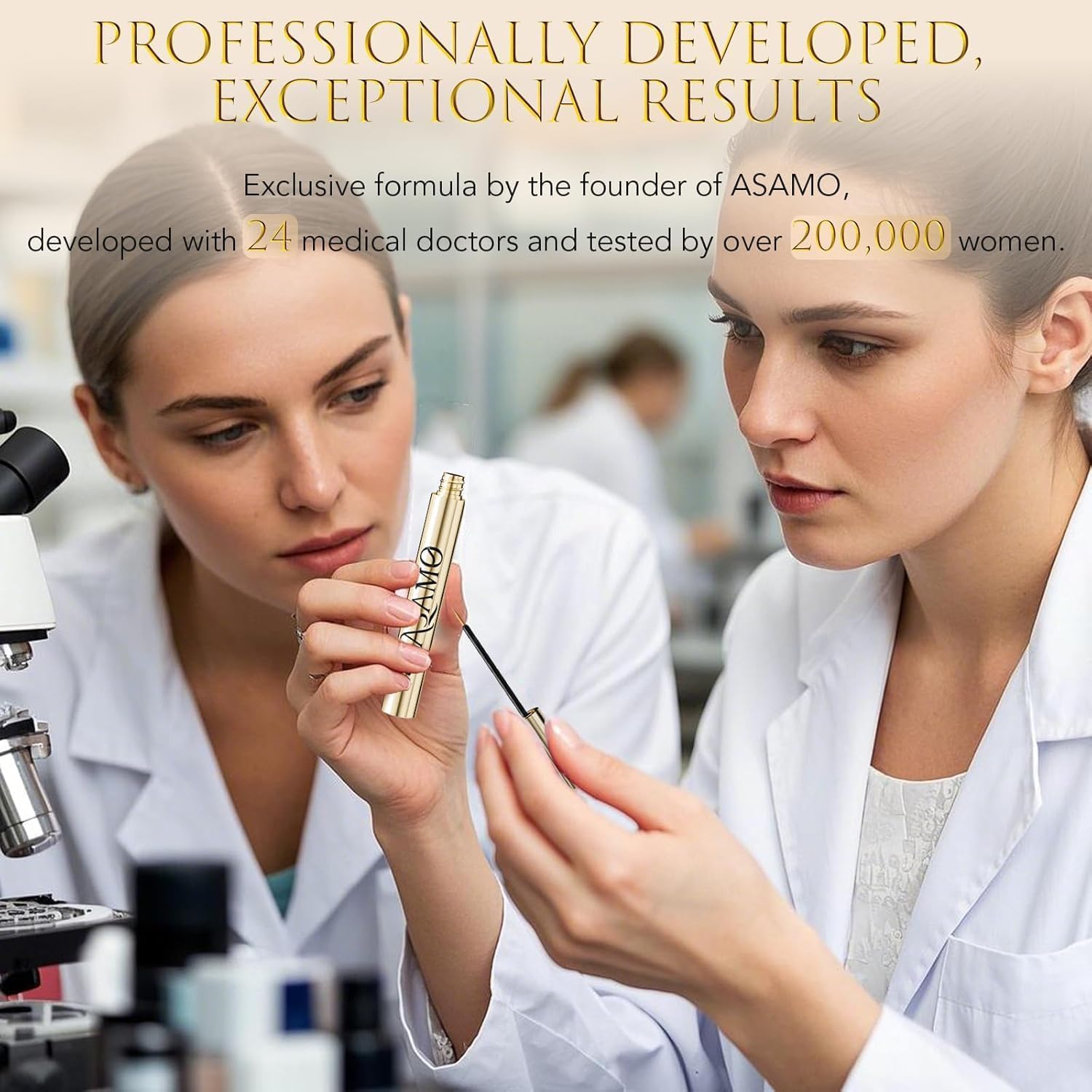 BRIGHT GOLD Eyelash Growth Serum – 15 Plant Extracts for Longer, Denser & Robust Lashes, Boosts Natural Lash Development, Enhances Natural Beauty, Hypoallergenic & Oil Free - Image 6