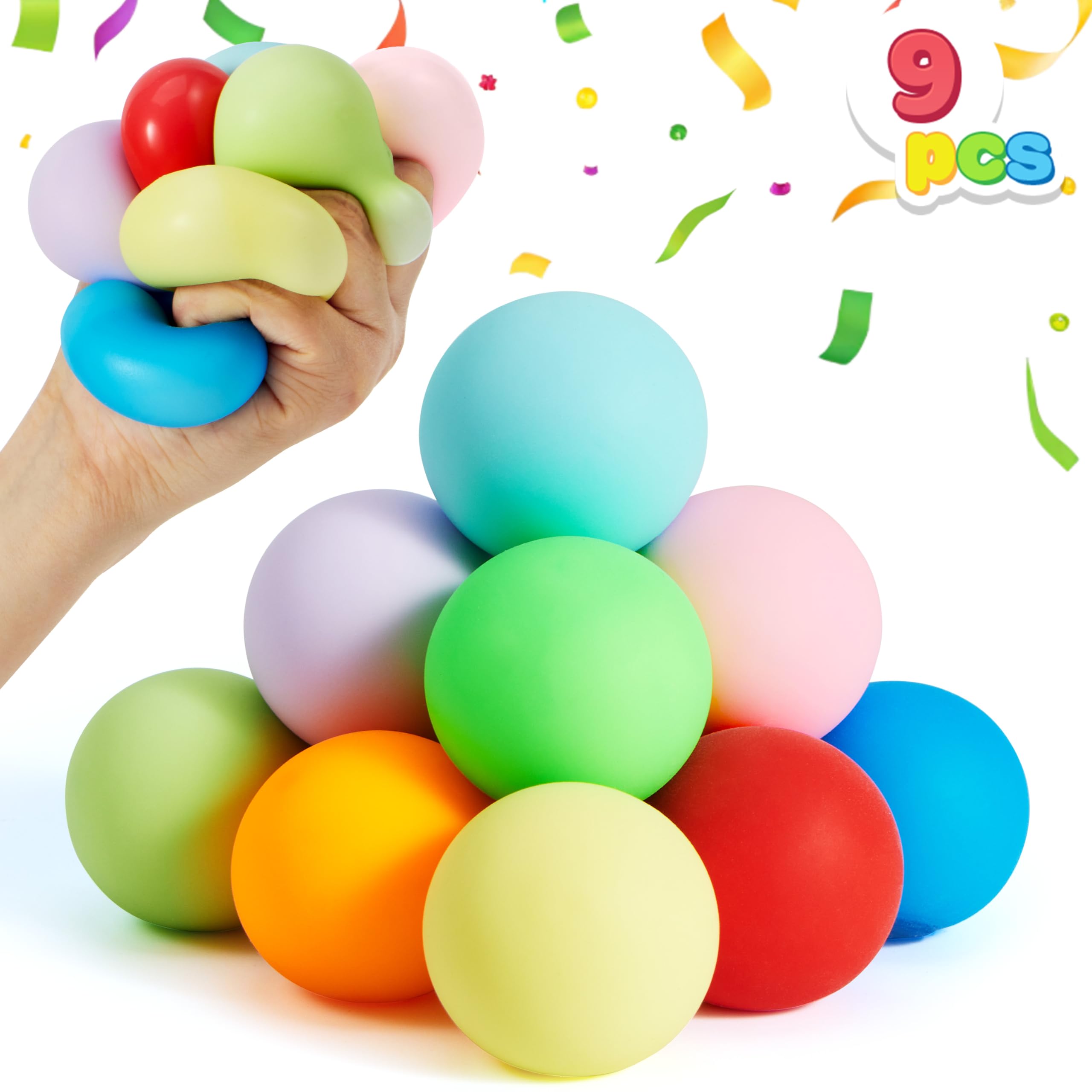 JOYIN 9 sztuk Slow Rising Colorful Sensory Toys Stress Ball