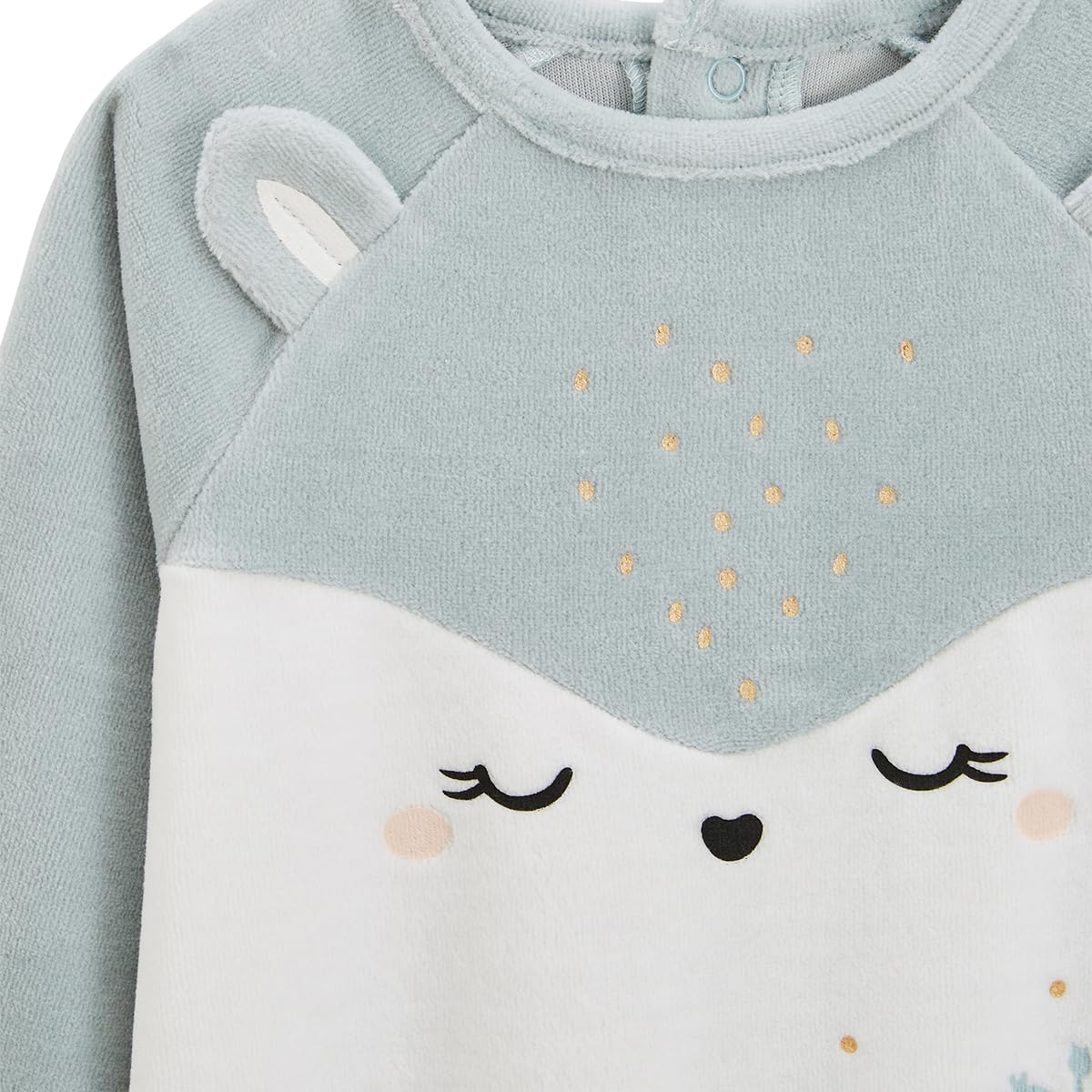 Petit Béguin - Pyjama bébé 2 pièces en Velours avec Pieds Alma