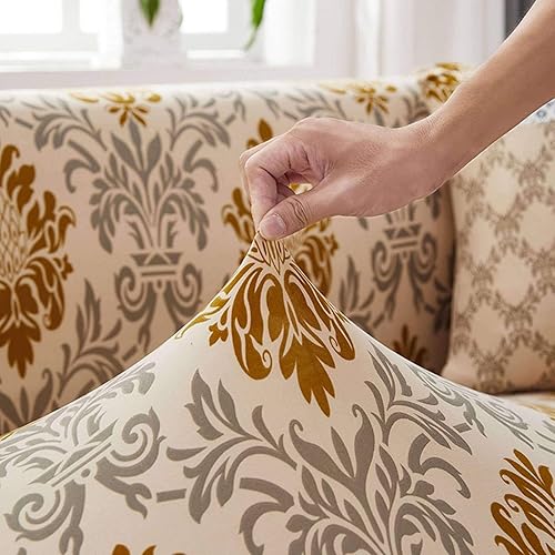 Miniatura 5 de Funda para sofá de 3 plazas, 1 pieza, elástica, lavable, antideslizante, protector de muebles con parte inferior elástica para sala de estar,