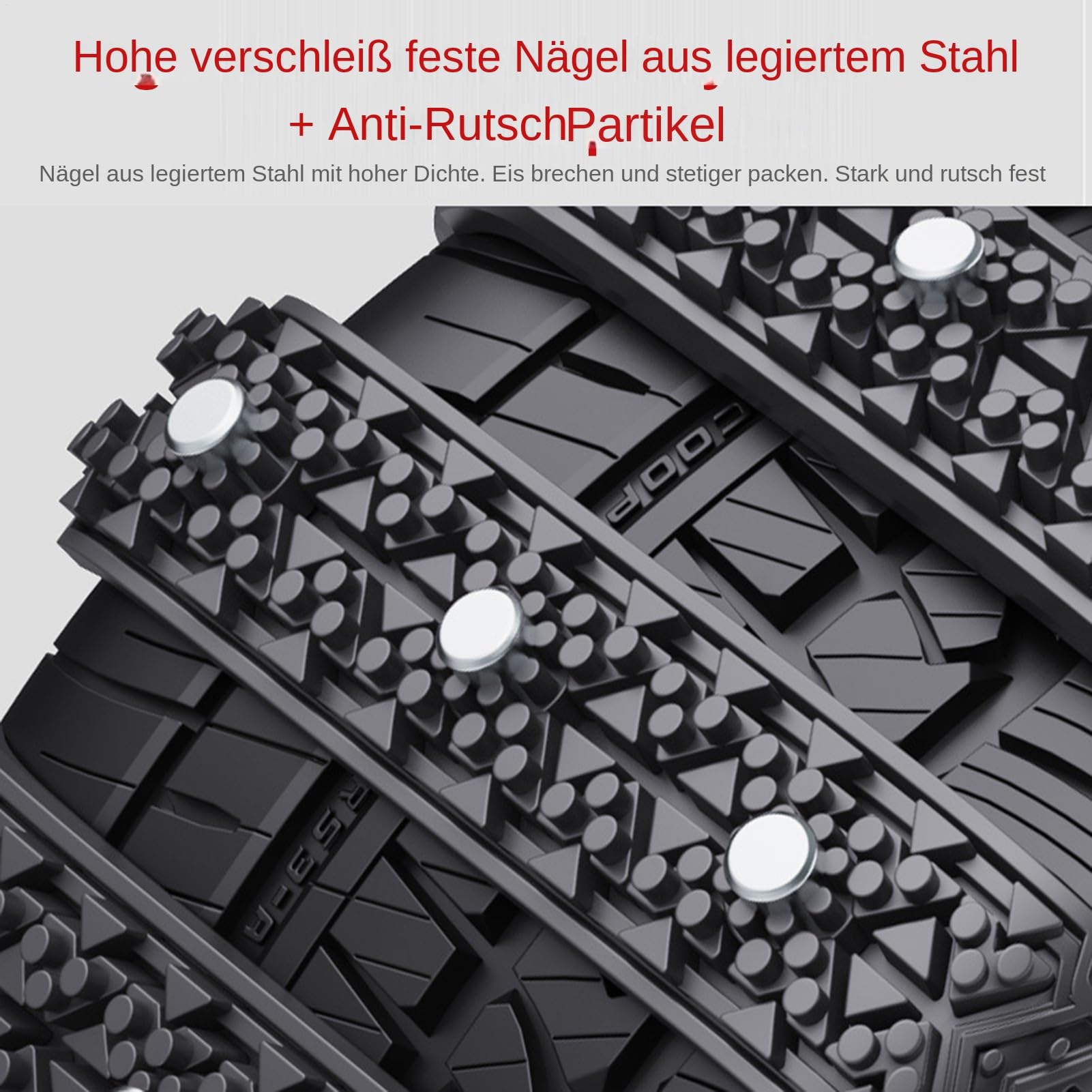 Autoreifen-Schneekette – 10x wiederverwendbare Anti-Rutsch-Traktionsketten für Winterfahrten | Strapazierfähige Reifenhaltegurte für Pkw, SUVs und Geländefahrzeuge. Sicherheitsradketten für Schnee, Sc