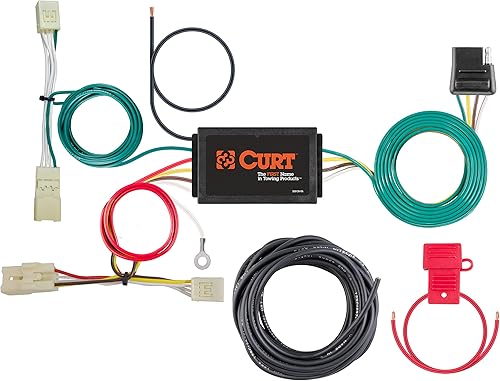 CURT 56410 Arnés de cableado de remolque personalizado de 4 pines para el lado del vehículo, se adapta a Kia Forte, Koup