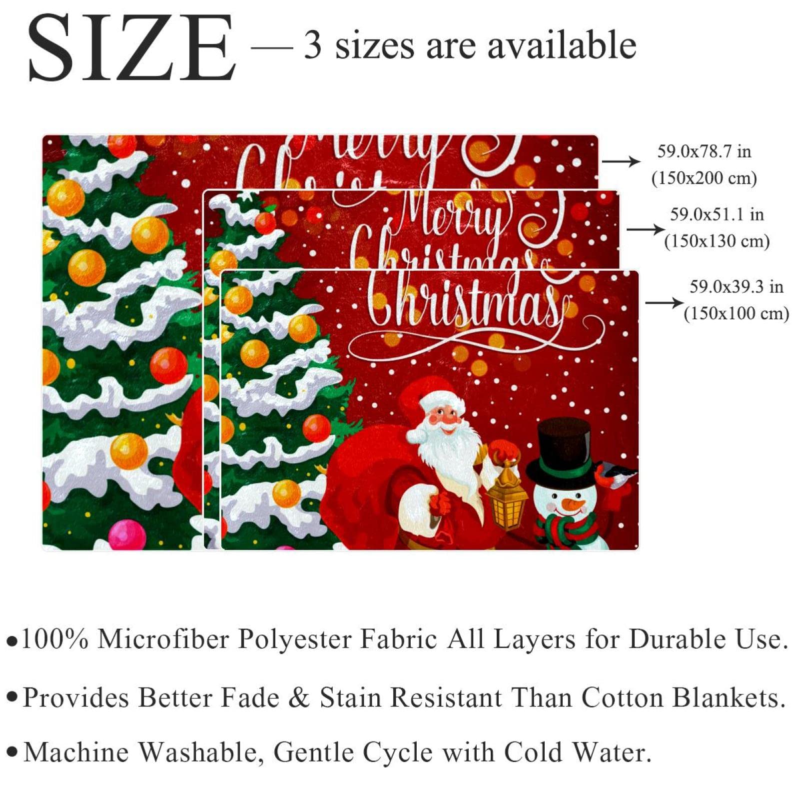 Weihnachts-Sherpa-Decke – Rot, Mit Wichtel & Kardinalen, 100x125 Cm, Kuschelig Warm Für Sofa & Bett