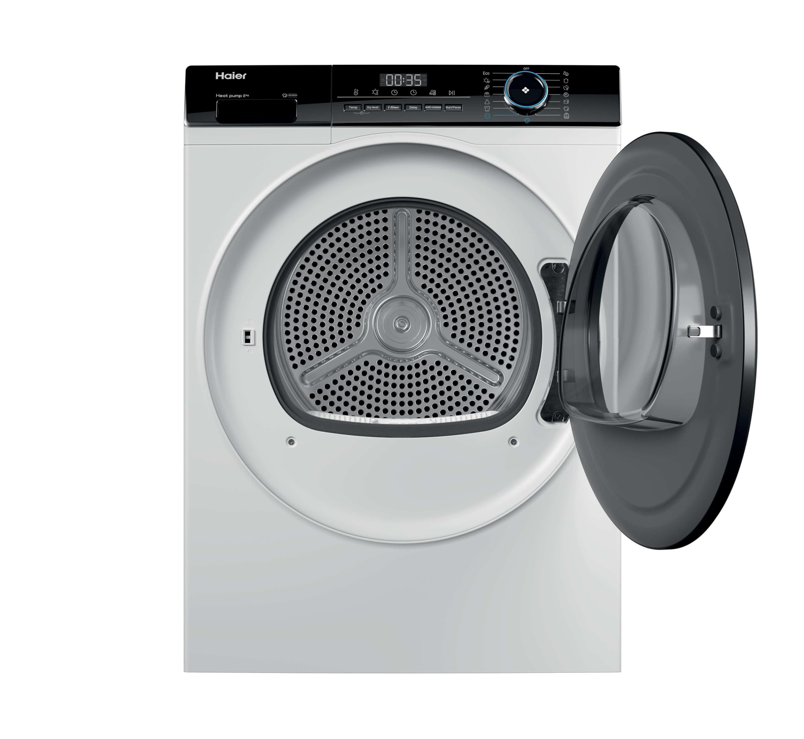 Haier I-Pro Serie 3, Asciugatrice 9 KG, Libera Installazione, Classe A ++, Vapore, Partenza Ritardata, I-Time, Bianco, AxLxP 85x59,5x66,5 cm - HD80-A2939-S