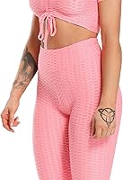 Vista 112 de SEASUM - Pantalones de yoga de cintura alta para mujer, con control de abdomen y realce de glúteos, leggings favorecedores para entrenar y correr