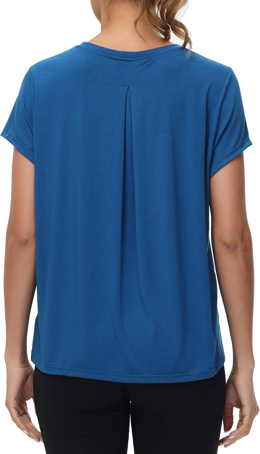 MCEDAR Women's Workout Short Sleeve Tops Loose Fit Casual Yoga T-Shirts Breathable Running Athletic Tee Shirts