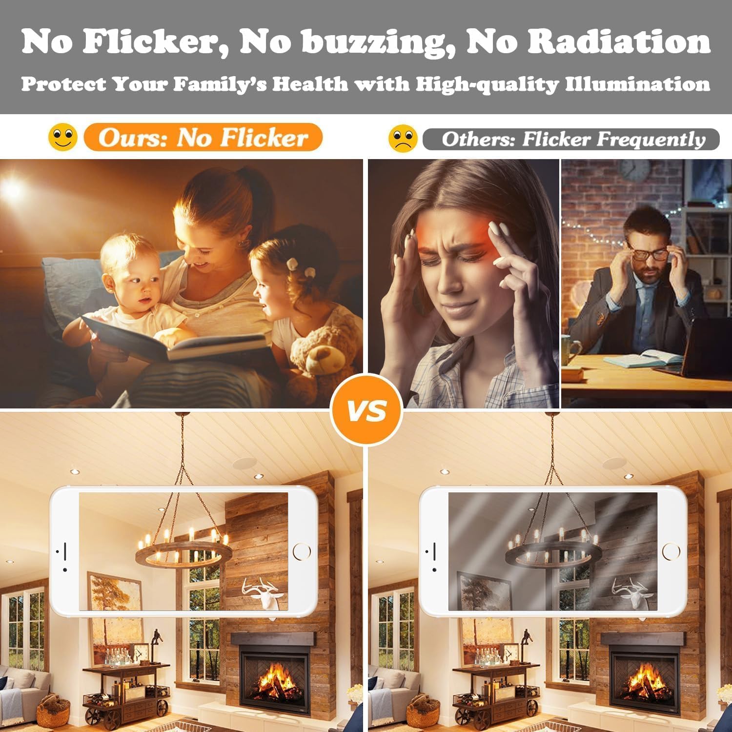 E12 Edison LED Light Bulbs 40 Watt Equivalent Candelabra, Dimmable 2700K Warm White T6 Clear LED Bulbs 4W 400lm Vintage T25 for Chandelier Ceiling Fan, Tubular Small Filament Bulbs, 12 Packs