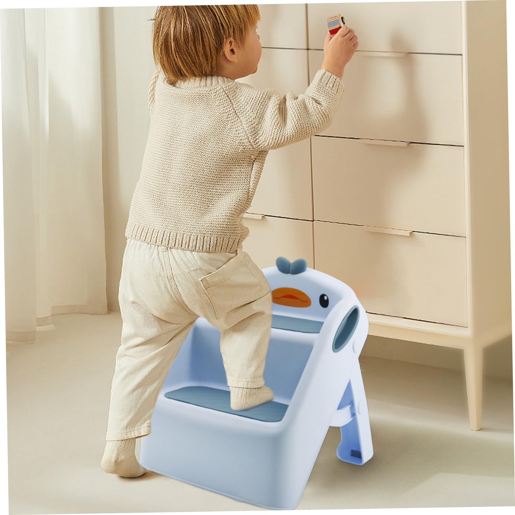 LOVIVER Tritthocker Für Kleinkinder - 2-stufiger Hocker Für Bad & Kinderzimmer