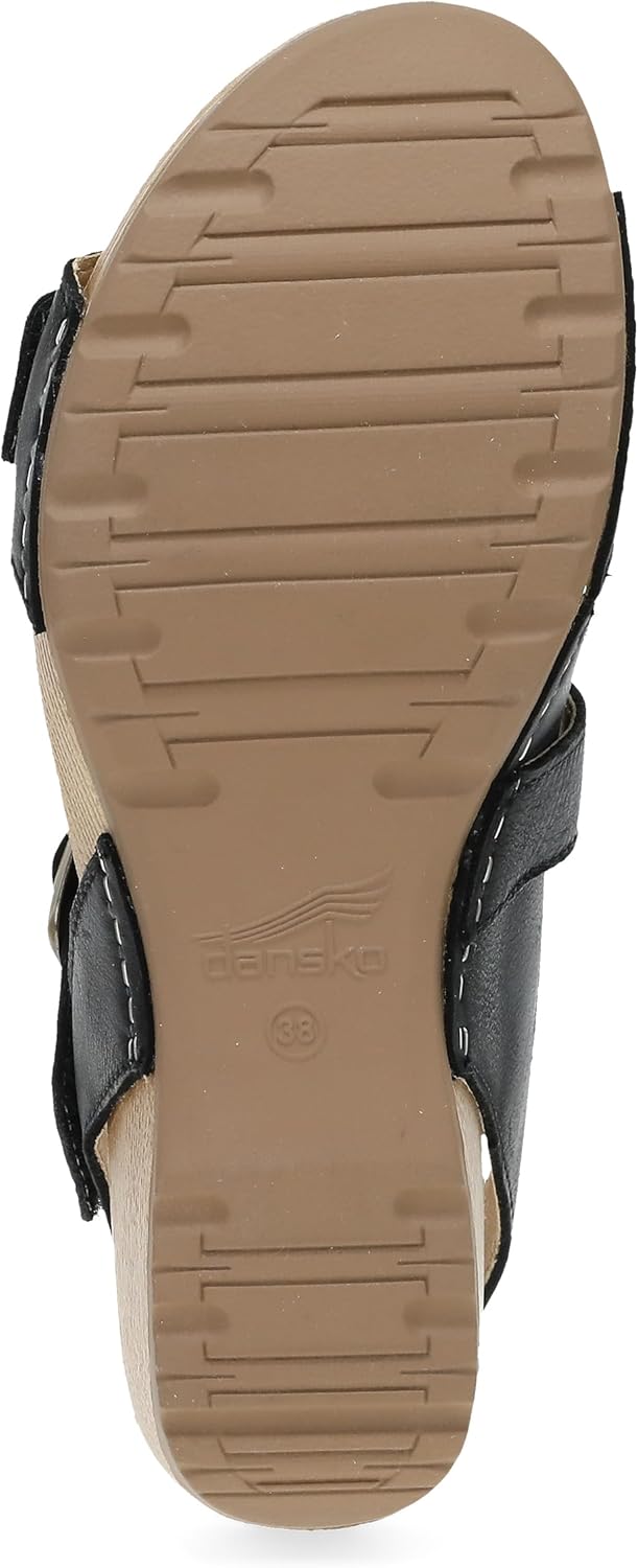 Dansko Trinity Wedge Sandal for Women – Contoured Footbed for All-Day Comfort and Support – Hook & Loop Strap with Buckle Detail – Lightweight Rubber Outsole - Image 4