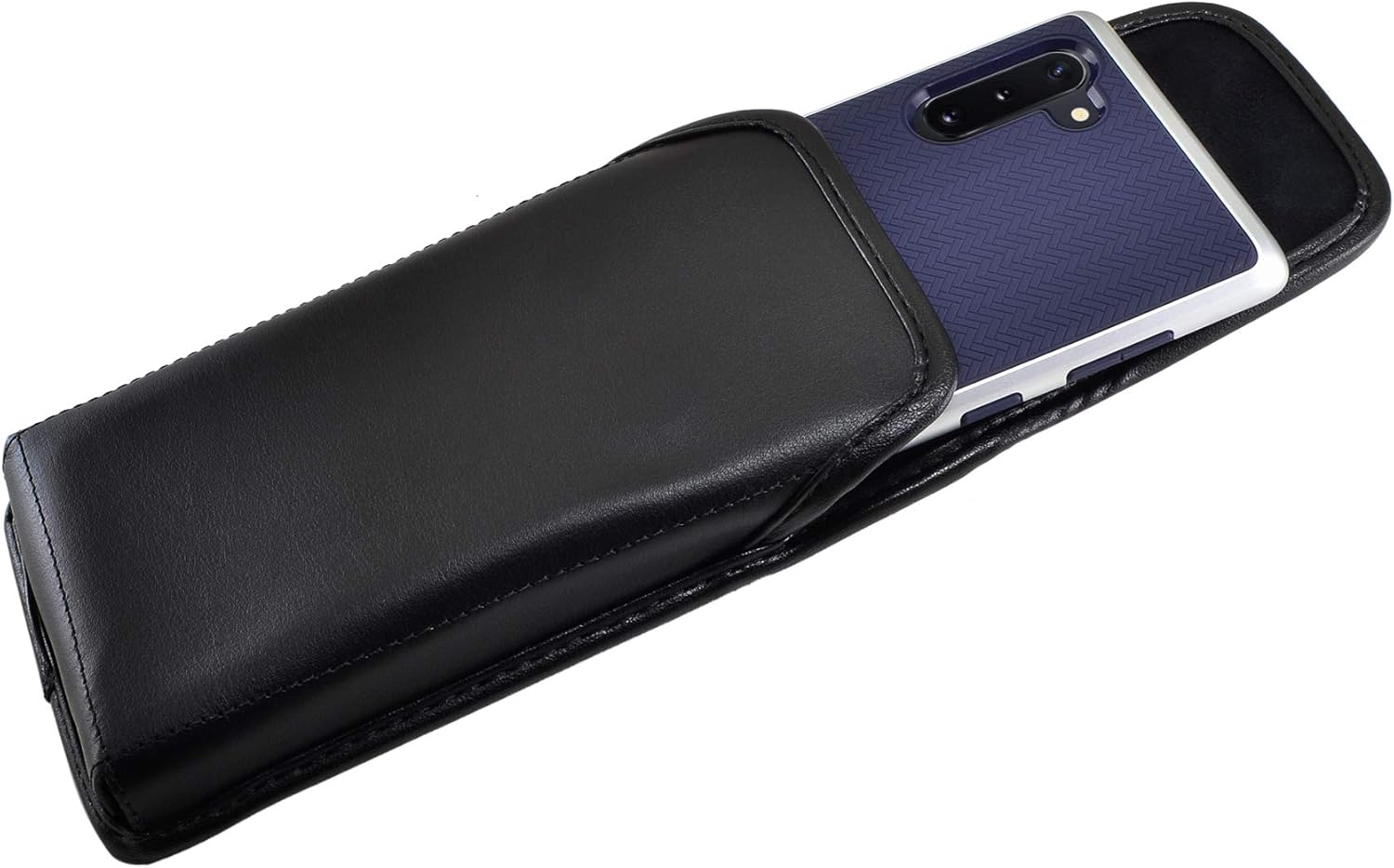 Turtleback Holster Designed for Samsung Galaxy Note 10 (2019) Vertical Belt Case Black Leather Pouch with Executive Belt Clip,
