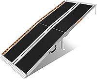 Vista 11 de FACHNUO Rampa portátil para silla de ruedas de 2 pies, rampas de aluminio antideslizantes para discapacitados con asa, rampa plegable de umbral