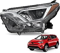 Vista 10 de JSBOYAT Conjunto de faros halógenos de repuesto para faros RAV4 2016 2017 2018, no compatible con modelo LED, lado derecho del pasajero y lado