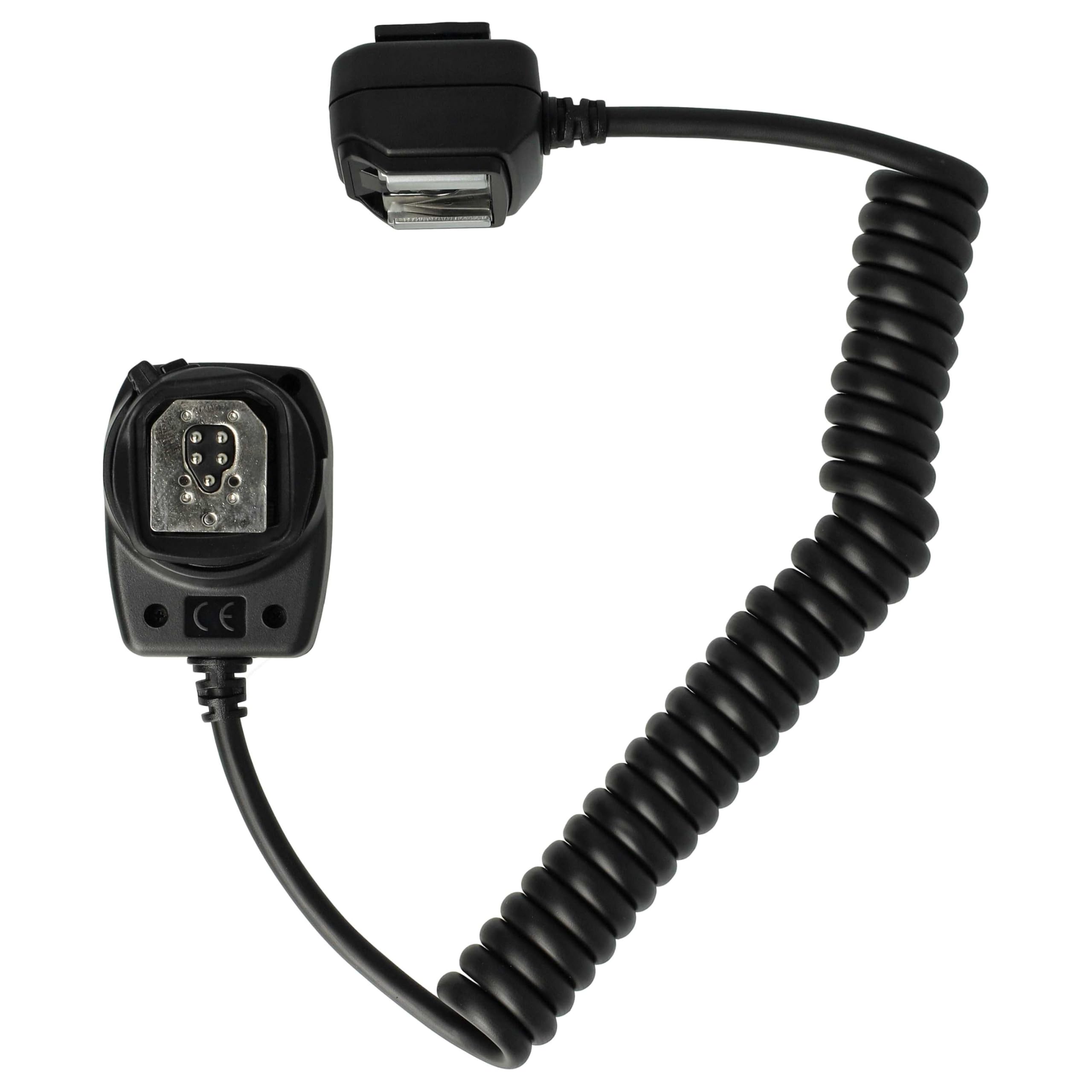 vhbw TTL Blitzkabel Ersatz für Canon OC-E3 für Kamera, Blitzgerät - Synchronkabel, 30cm, Ausziehbar auf 60cm