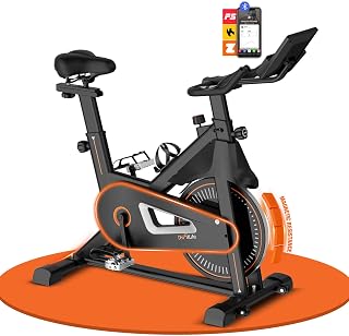 DH FitLife Vélo d’Appartement Magnétique Silencieux, Écran Numérique | APP & Capteur de Pouls|Guidon Multi-Positions|Selle Réglable|Frein d’Urgence|Taille Recommandée : 150–195 cm