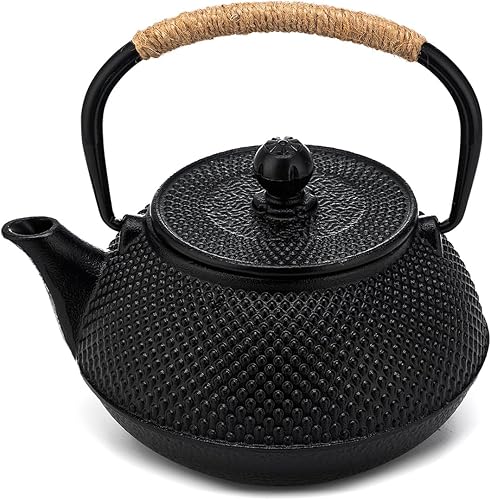 Tetera japonesa Tetsubin de hierro fundido, tetera con infusor de acero inoxidable, apta para estufa, regalos para el día del padre, 30 onzas, 30.4