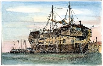 Prison Ship England Nan English Convict Ship In Which Criminals Were Kept Awaiting Shipment To Australia Wood Engraving English Early 19Th Century Poster Print by (18 x 24)