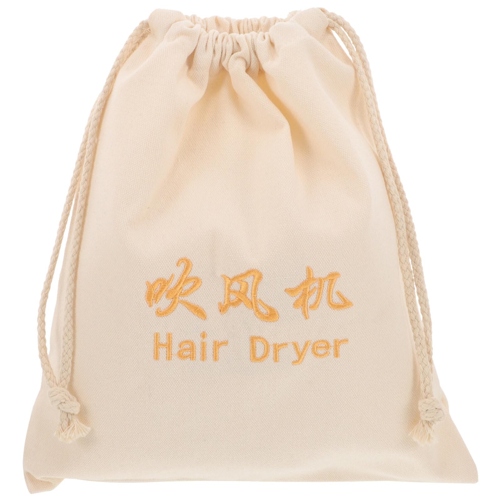 NOLITOY Hair Dryer Travel Storage Bag Drawstring Pouch for Hair Styling Tools Lightweight Canvas Design for Travel Home