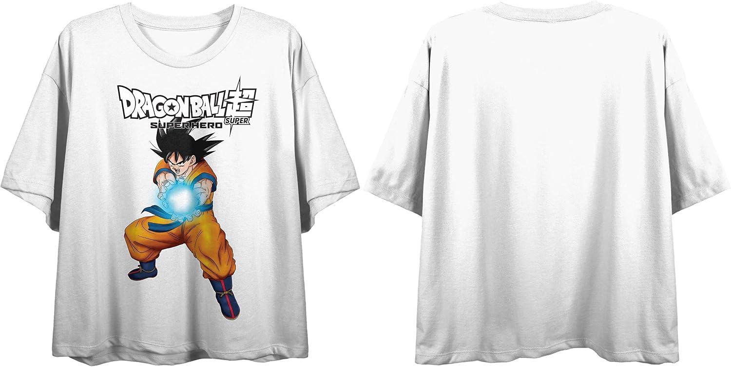 Dragon Ball Super Movie Goku Lightning Strike Hero Women's White Crop T-Shirt
