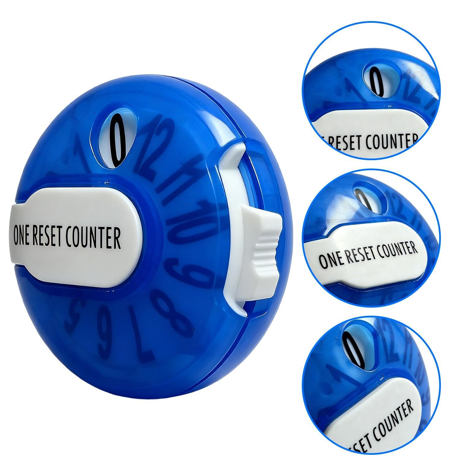 Mini Contador Golf Clicker 12 Golpes, Contador Puntuación para Guante Gorra, Reseteo Un Toque, Duradero Ligero